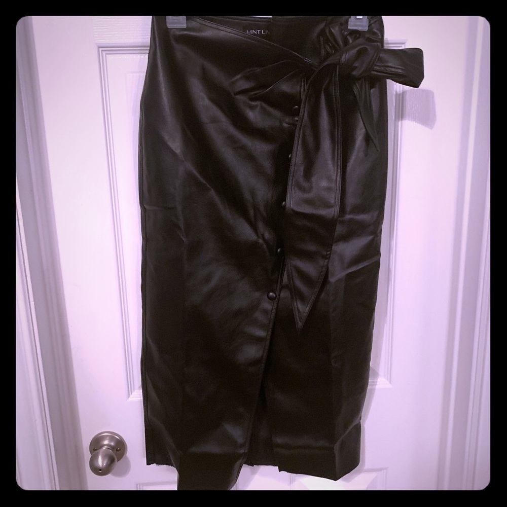 Faux Leather Pencil Skirt